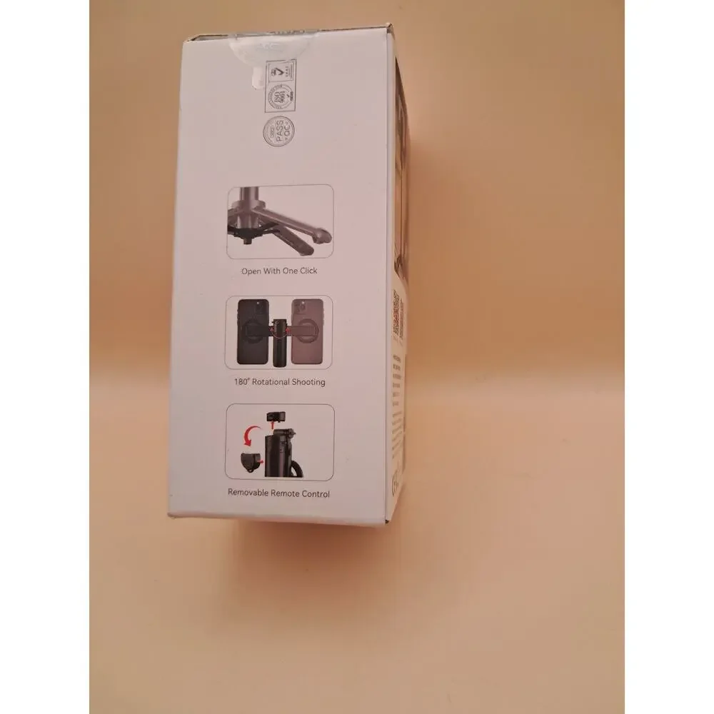 Selfie Stick Model XO-SS25 Extends 15.75 Inches, Rechargeable Remote black
